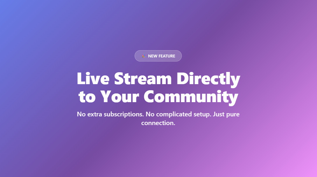 Live Stream LMS Built in